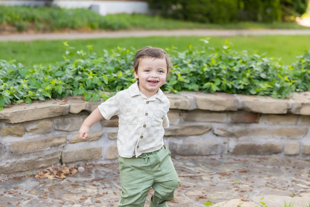 Eden laughing during his second birthday photoshoot in Southeast Kansas